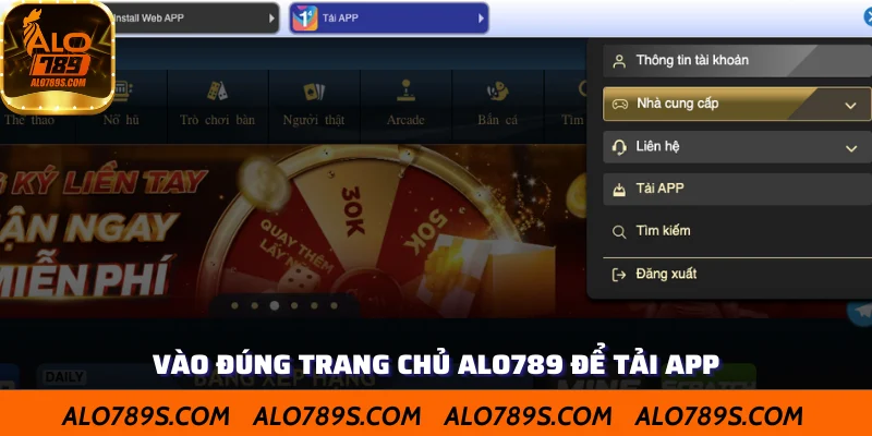 Vào đúng trang chủ nhà cái để tải app